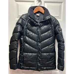 Nike black women's down puffer jacket, Size S